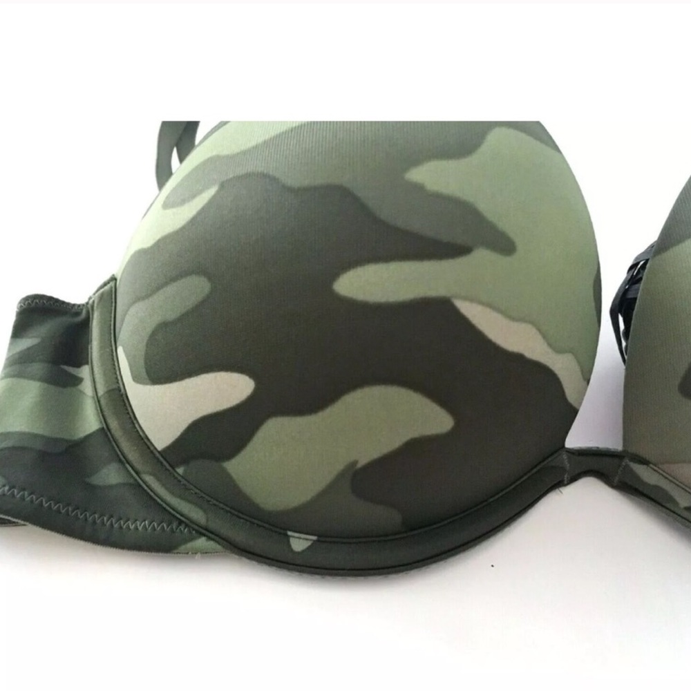 VS PINK Camo Super Push-Up Bra 34B - Picture 3 of 7